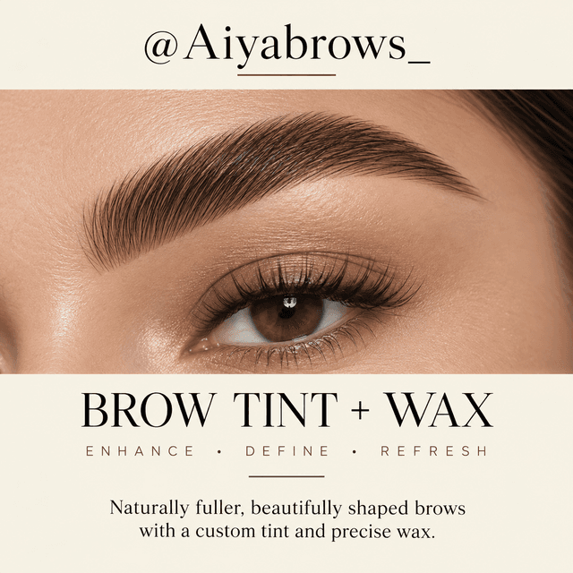 Brow Tint + Wax at Aiyabrows_ in Katy, TX